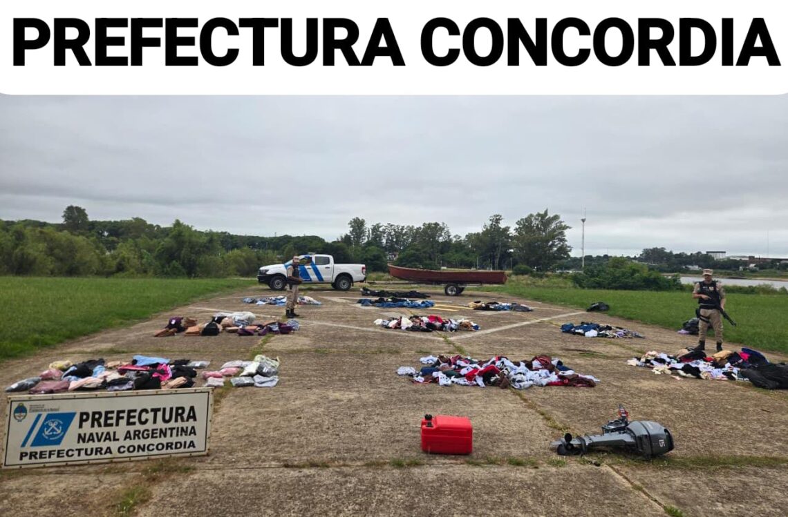 Procedimiento de Prefectura Naval Argentina por contrabando en el río Uruguay