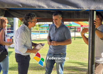 El Intendente Bravo realizó un recorrido por el Parque Acuático para planificar nuevos trabajos