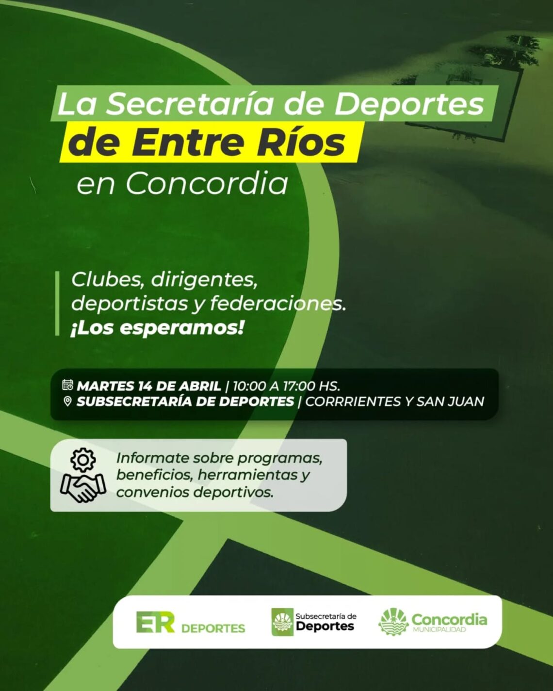 La Secretaría de Deportes de Entre Ríos en a Concordia