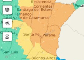 Rige una alerta naranja en Entre Ríos por fuertes tormentas