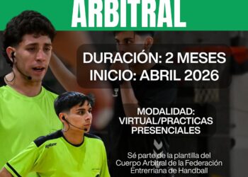 La Federación Entrerriana de Handball abre inscripciones para un nuevo curso de iniciación arbitral