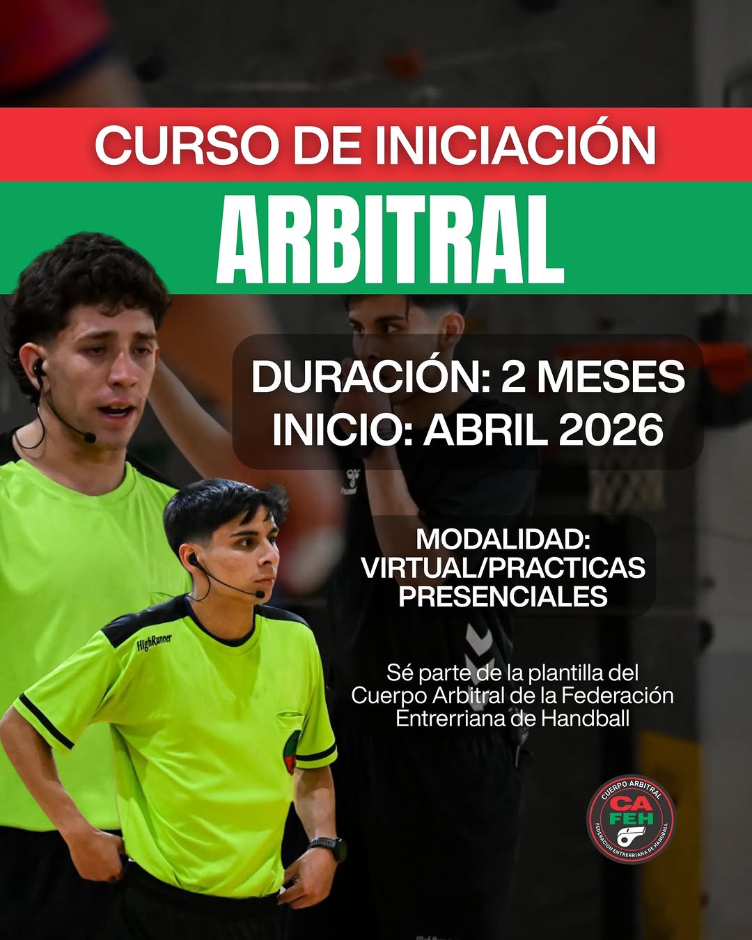 La Federación Entrerriana de Handball abre inscripciones para un nuevo curso de iniciación arbitral