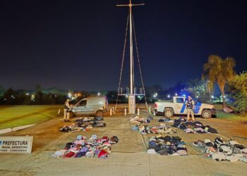 Prefectura incautó mercadería de contrabando valuada en más de 20 millones de pesos en la costa del río Uruguay