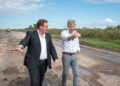 El gobernador recorrió las obras de la ruta provincial 51 en Larroque