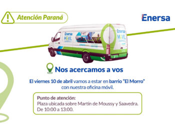 Enersa acerca su Oficina Móvil al barrio El Morro de Paraná