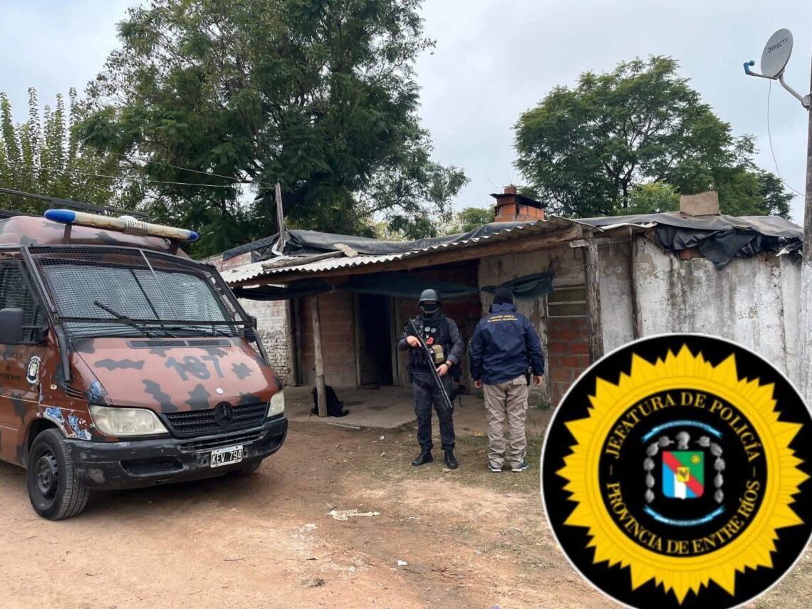 Personas detenidas y resultados positivos de los allanamientos en Concepción del Uruguay