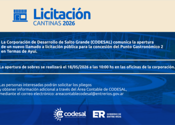 CODESAL anuncia un nuevo llamado a licitación para la concesión de un espacio gastronómico clave en el Lago de Salto Grande