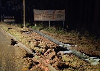 Corte de energía en la zona norte: chocaron un poste frente a Club Los Yaros