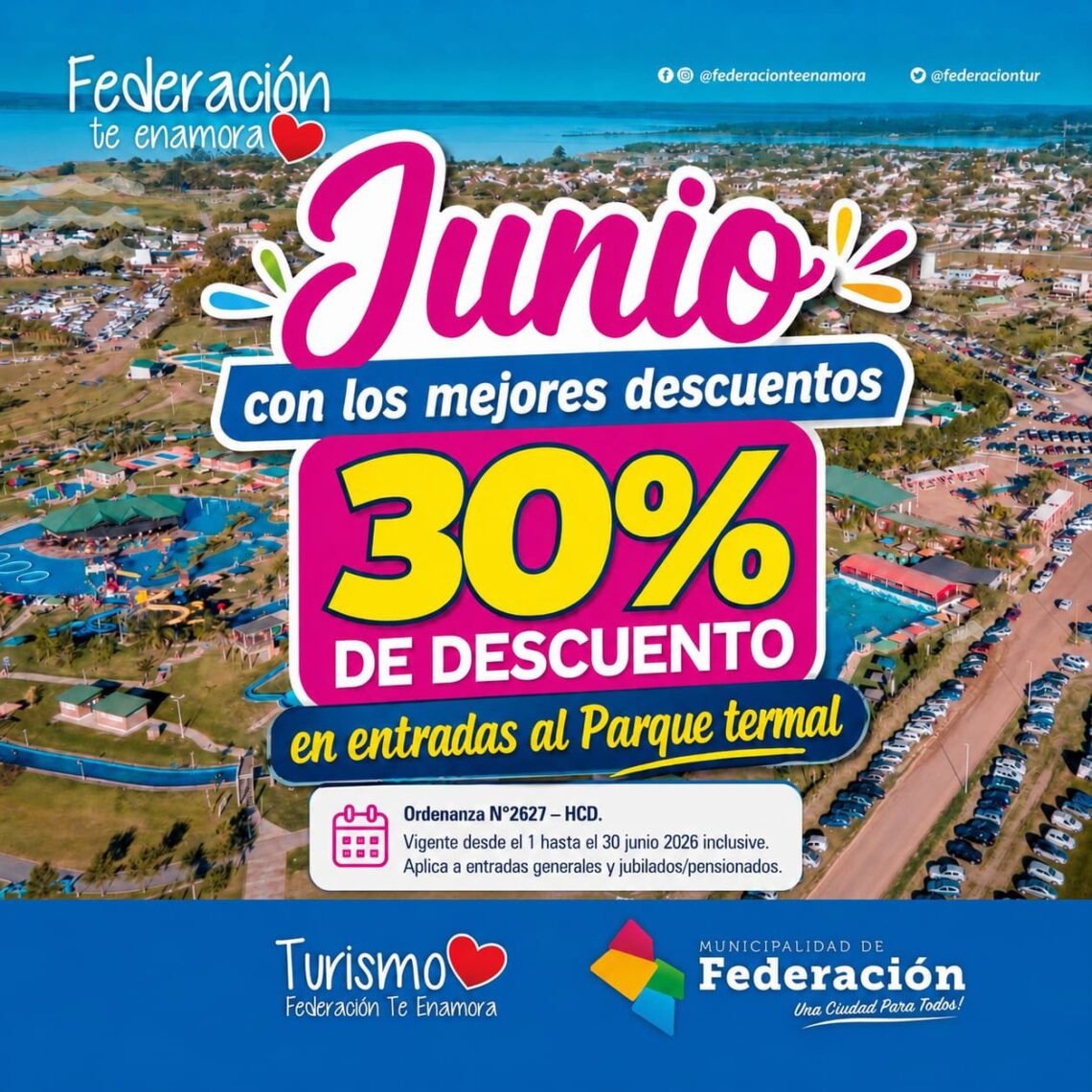 Federación lanza una de las tarifas termales más bajas del país para junio