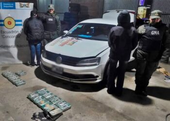 Gendarmería secuestró 24 kilos de cocaína en el Peaje de Yeruá y hay tres detenidos