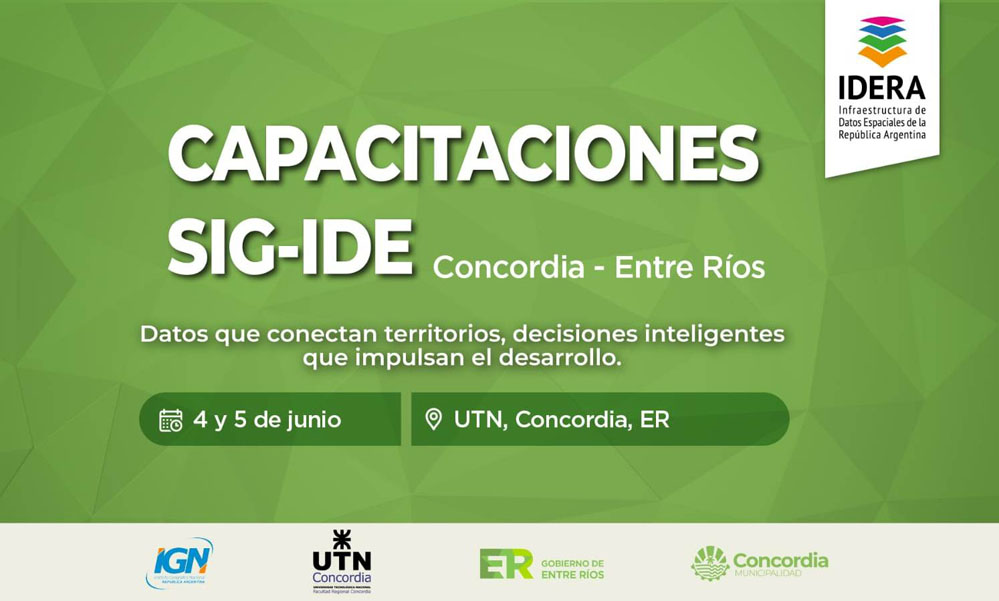 Jornadas de capacitación en sistemas de información geográfica e infraestructuras de datos espaciales