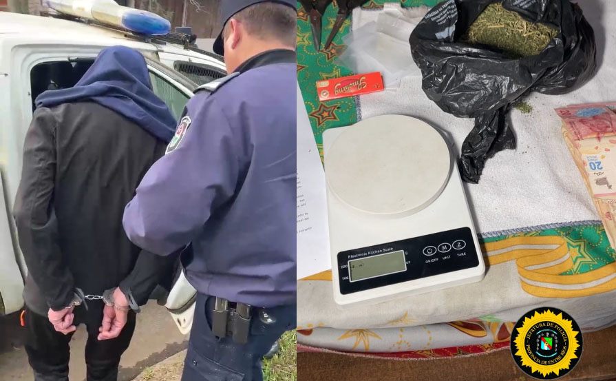 Allanamiento por amenazas terminó con el secuestro de droga y un detenido.