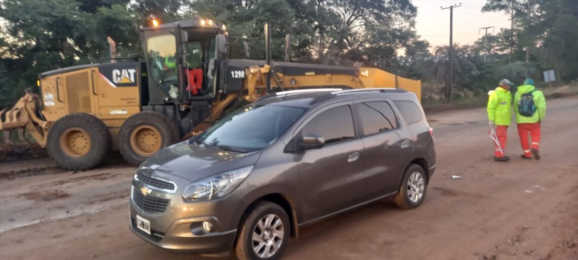 Motoniveladora embiste en Ruta 22 a una autovolista fue en cercanias de la Escuela Benito Juarez