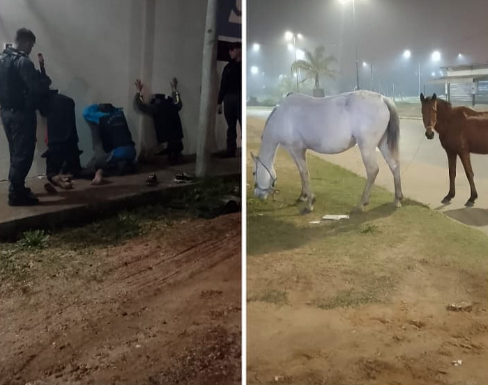 Circulaban a caballo de madrugada y los aprehendieron tras descartar un arma de fuego