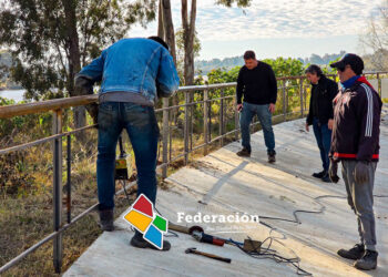 El Intendente Bravo recorrió la obra de la Pista de Ciclismo que se encuentra en la etapa de finalización