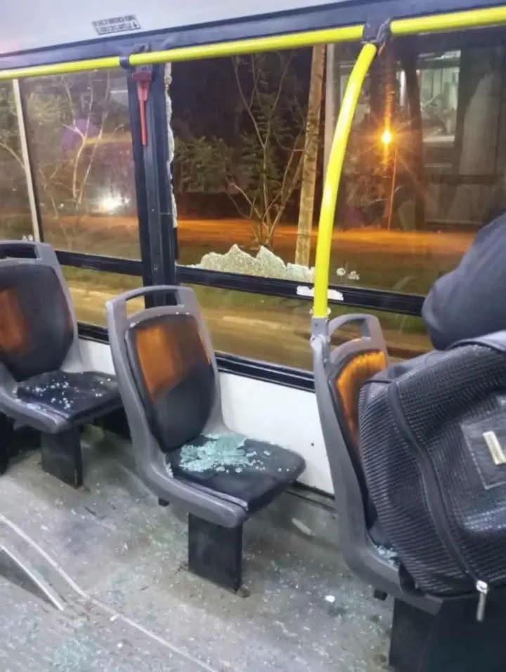 Atacaron a piedrazos a un colectivo de la Línea 1: una pasajera terminó con una herida en el ojo
