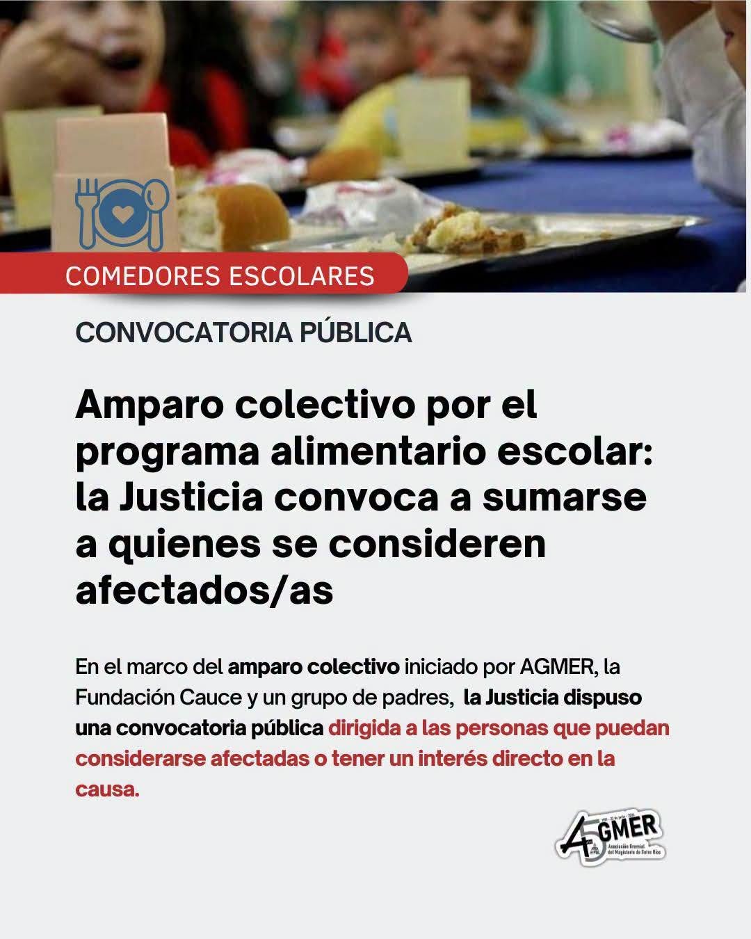 Amparo colectivo por el programa alimentario escolar: la Justicia convoca a quienes puedan estar alcanzados