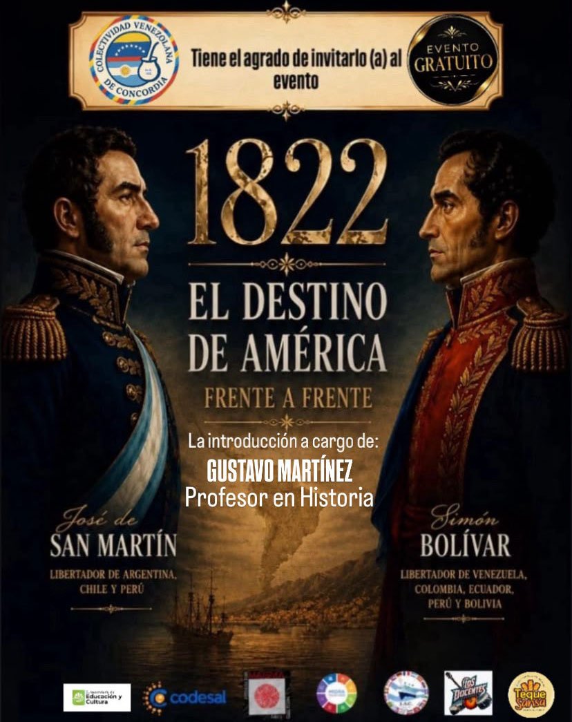 “1822: El destino de américa frente a frente”: una propuesta cultural sobre San Martín y Bolívar