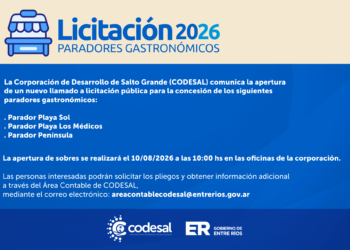 CODESAL anuncia un nuevo llamado a licitación para la concesión de tres paradores en el Lago de Salto Grande