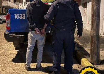 Allanamiento por amenazas terminó con un detenido y un revólver secuestrado en calle Pancho Ledesma