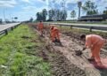 Autovía del Mercosur realiza tareas de limpieza y mantenimiento en el acceso sur a Colón
