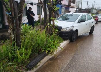 Retienen un auto que terminó sobre la vereda con un conductor que quintuplicaba el límite de alcohol en sangre
