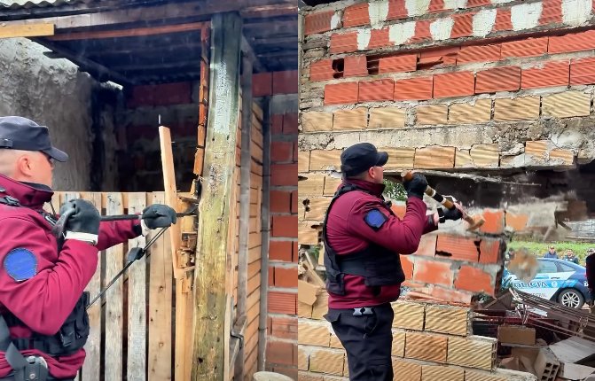 Otro búnker del narcotráfico fue derrumbado