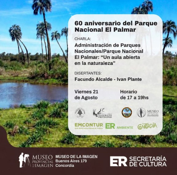 60 años del Parque Nacional El Palmar: habrá una charla sobre conservación y educación ambiental