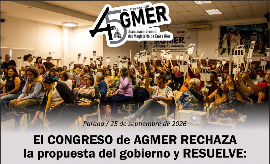 AGMER rechazó la oferta salarial del Gobierno por «insuficiente» y mantendrá el plan de lucha