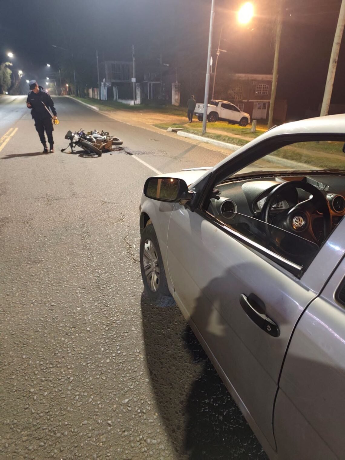 Una motociclista de 21 años resultó herida tras un accidente en avenida Eva Perón