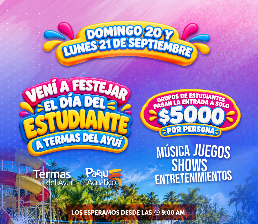 CODESAL propone una jornada especial para celebrar el Día del Estudiante en Termas del Ayuí