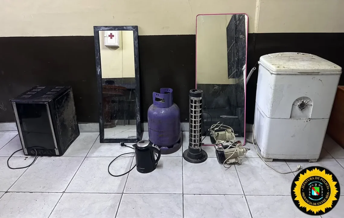 Allanamiento por robo derivó en el secuestro de droga, electrodomésticos y un detenido
