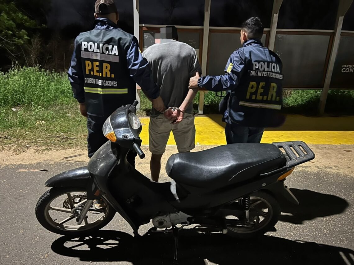 Operativo en el acceso sur de Concordia: detuvieron a un hombre con una moto robada en San Salvador