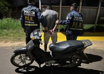 Operativo en el acceso sur de Concordia: detuvieron a un hombre con una moto robada en San Salvador