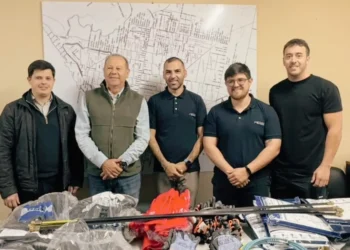 La cuadrilla de la Dirección Departamental de Escuelas recibió equipamiento e insumos del EDOS