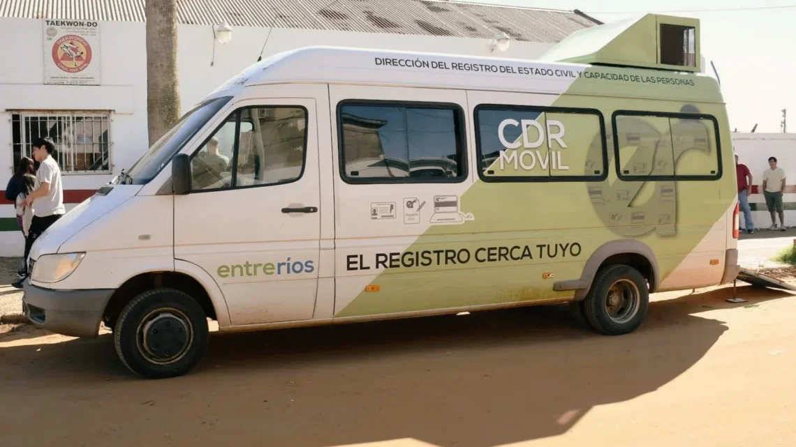 El Registro Civil Móvil recorrerá distintos barrios de Concordia para trámites de DNI