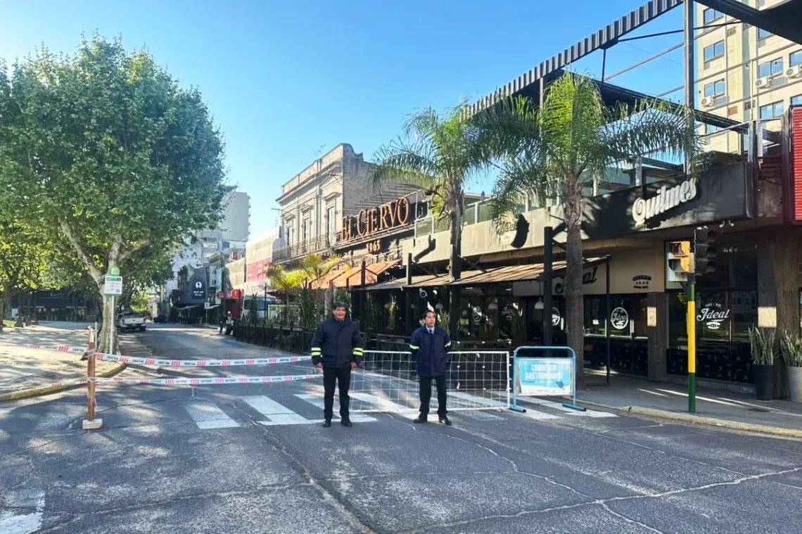 Corte de tránsito en la zona céntrica