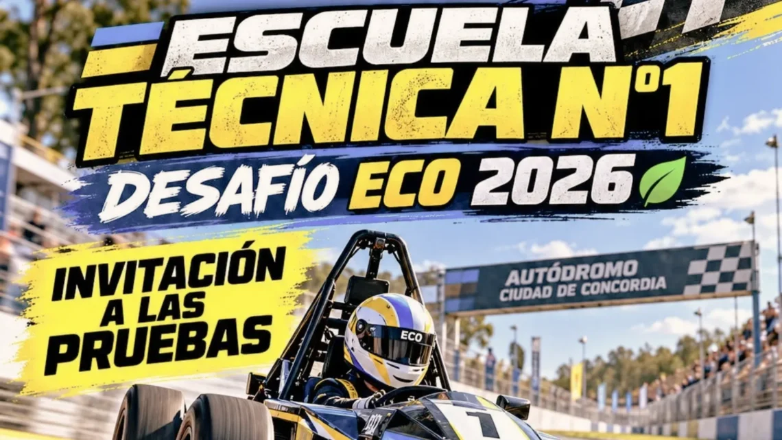 La Escuela Técnica N°1 realiza hoy pruebas de su vehículo para el Desafío ECO 2026 en el Autódromo de Concordia