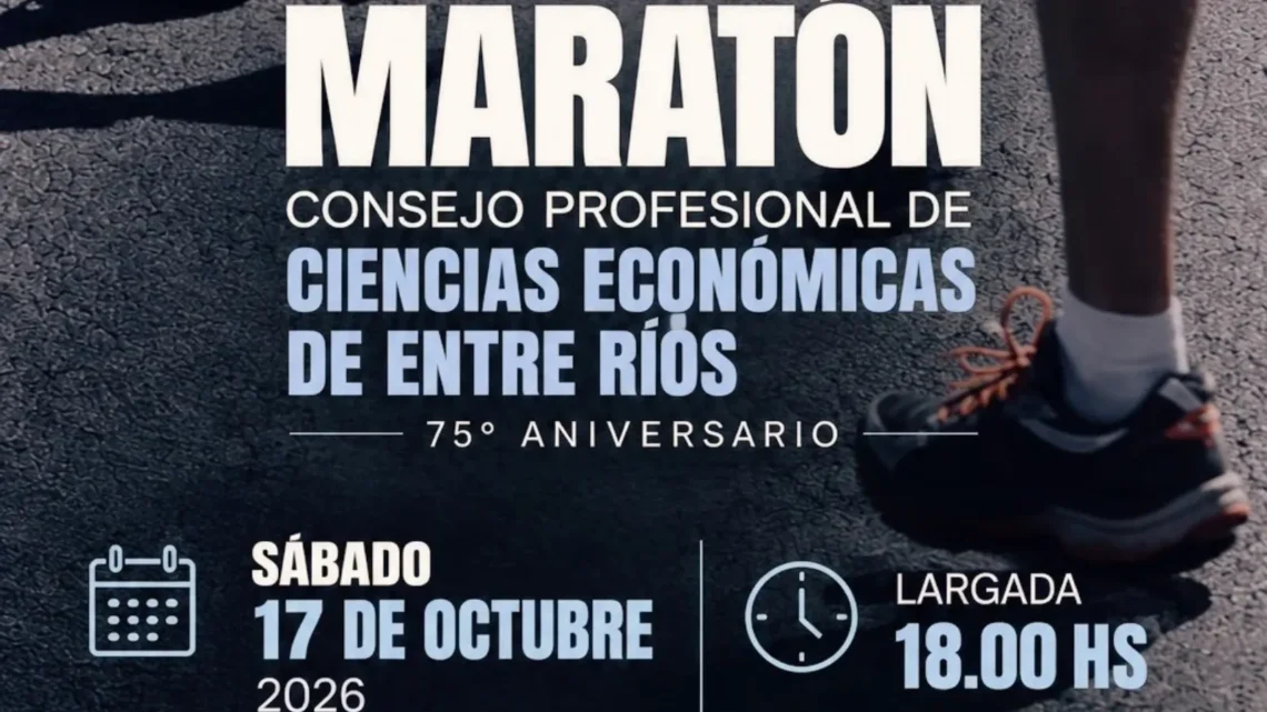Este sábado se corre la “Maratón 75 Aniversario” del Consejo Profesional de Ciencias Económicas de Entre Ríos