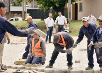 Mejoras viales: avanza el pavimento articulado en calle misiones